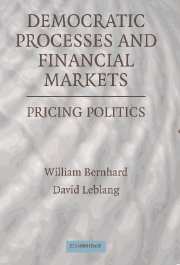 Democratic Processes and Financial Markets; Pricing Politics (Hardback) 9780521861229