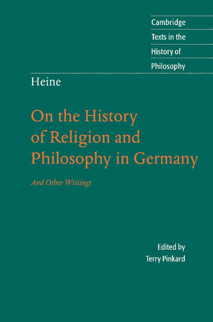 Heine: 'On the History of Religion and Philosophy in Germany' (Paperback) 9780521678506