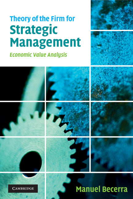 Theory of the Firm for Strategic Management; Economic Value Analysis (Paperback) 9780521681940