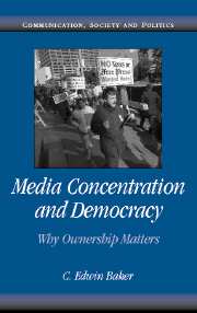 Media Concentration and Democracy; Why Ownership Matters (Hardback) 9780521868327