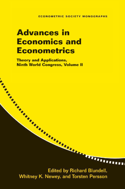 Advances in Economics and Econometrics: Volume 2; Theory and Applications, Ninth World Congress (Paperback) 9780521692090