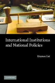 International Institutions and National Policies (Hardback) 9780521874045