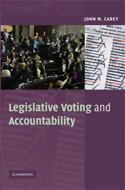 Legislative Voting and Accountability (Hardback) 9780521884938