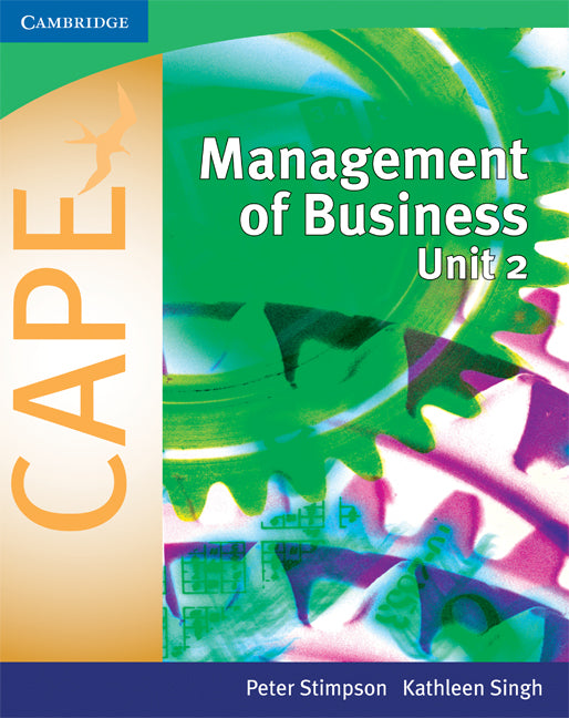 Management of Business for CAPE® Unit 2: Volume 2 (Paperback) 9780521713856