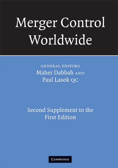 Merger Control Worldwide; Second Supplement to the First Edition (Paperback) 9780521724135