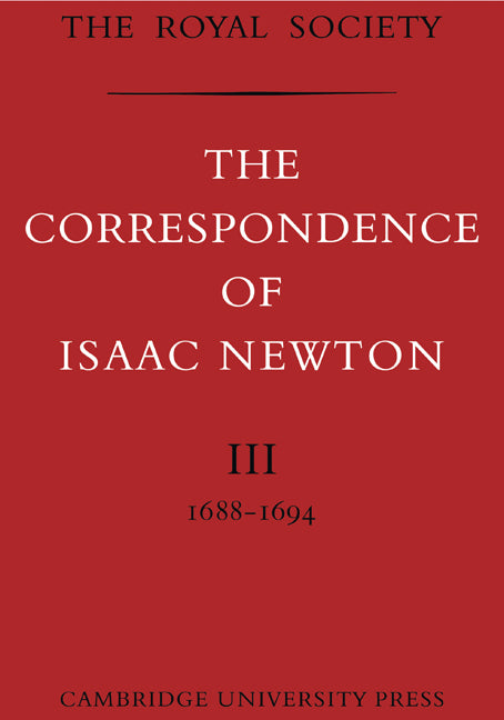 The Correspondence of Isaac Newton (Paperback) 9780521737821