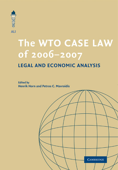 The WTO Case Law of 2006–7 (Paperback) 9780521759892