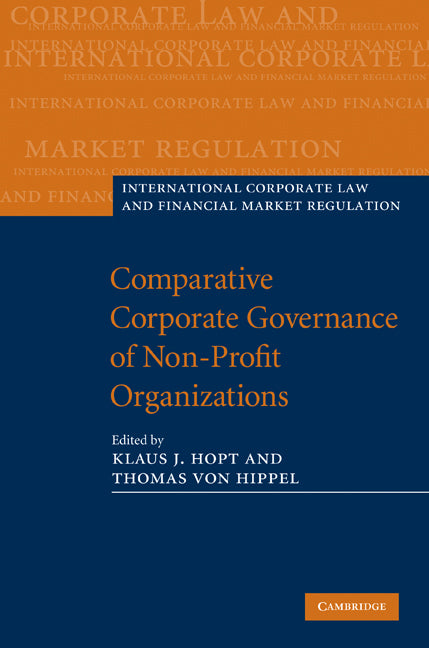 Comparative Corporate Governance of Non-Profit Organizations (Hardback) 9780521761840