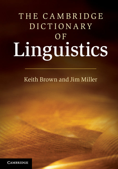 The Cambridge Dictionary of Linguistics (Hardback) 9780521766753