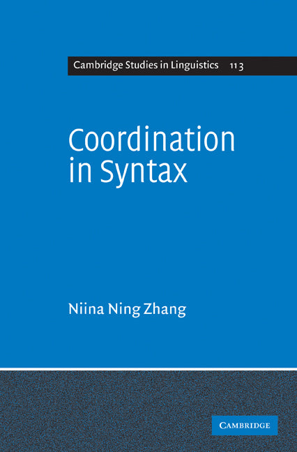 Coordination in Syntax (Hardback) 9780521767552