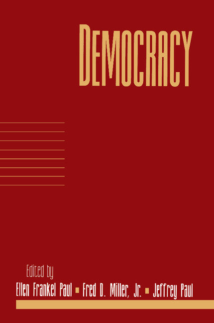 Democracy: Volume 17, Part 1 (Paperback) 9780521786201