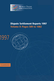 Dispute Settlement Reports 1997 (Hardback) 9780521783255