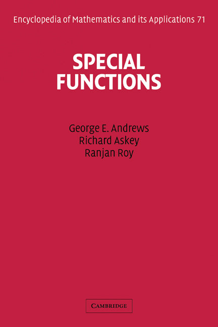 Special Functions (Paperback) 9780521789882