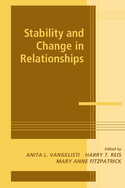 Stability and Change in Relationships (Hardback) 9780521790765