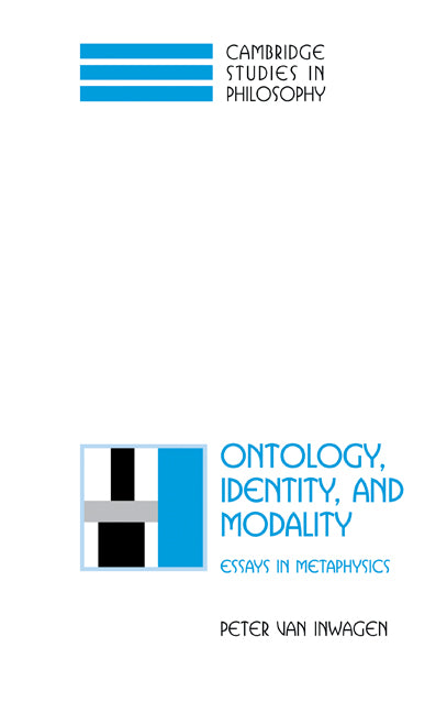 Ontology, Identity, and Modality; Essays in Metaphysics (Hardback) 9780521791649