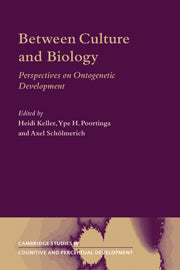 Between Culture and Biology; Perspectives on Ontogenetic Development (Hardback) 9780521791205