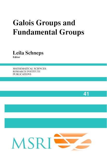 Galois Groups and Fundamental Groups (Hardback) 9780521808316