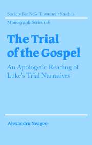 The Trial of the Gospel; An Apologetic Reading of Luke's Trial Narratives (Paperback / softback) 9780521020695