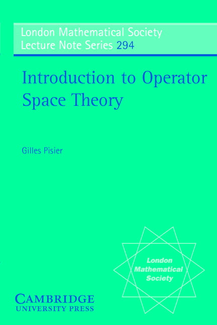 Introduction to Operator Space Theory (Paperback) 9780521811651
