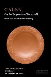 Galen: On the Properties of Foodstuffs (Paperback / softback) 9780521036207