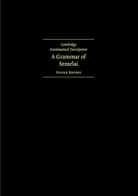 A Grammar of Semelai (Hardback) 9780521814973