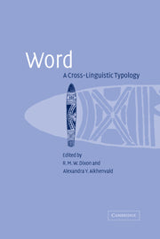 Word; A Cross-linguistic Typology (Paperback / softback) 9780521046053