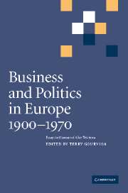 Business and Politics in Europe, 1900–1970; Essays in Honour of Alice Teichova (Paperback / softback) 9781107402744