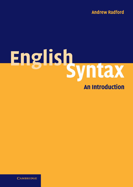 English Syntax; An Introduction (Hardback) 9780521834995