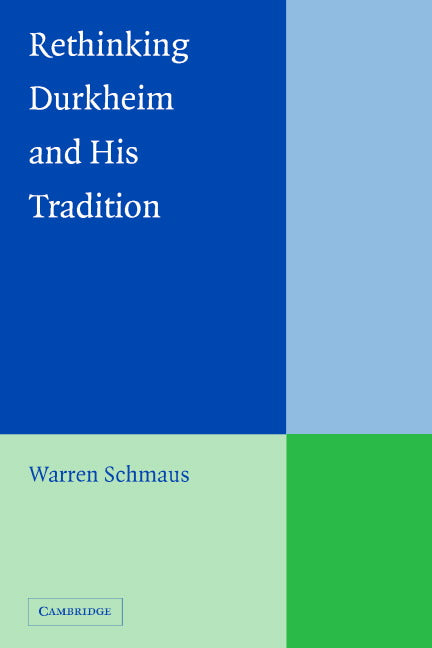 Rethinking Durkheim and his Tradition (Hardback) 9780521838160