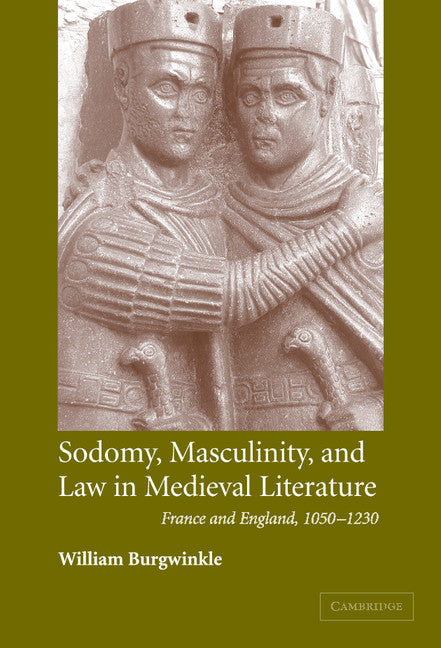 Sodomy, Masculinity and Law in Medieval Literature; France and England, 1050–1230 (Hardback) 9780521839686