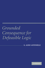 Grounded Consequence for Defeasible Logic (Paperback) 9780521122634