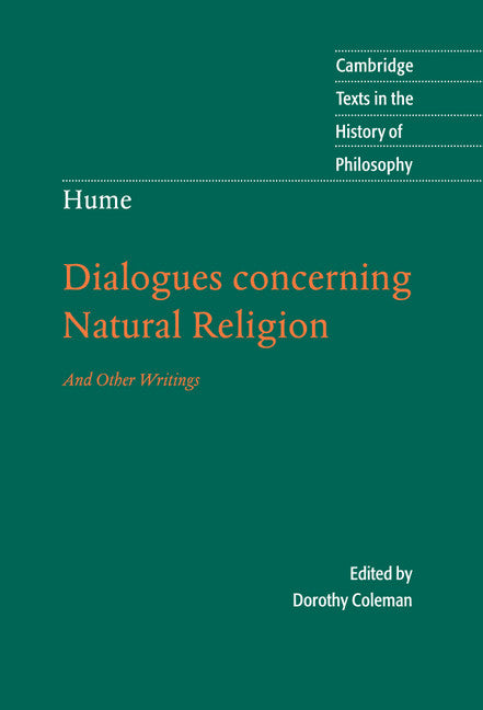 Hume: Dialogues Concerning Natural Religion; And Other Writings (Hardback) 9780521842600