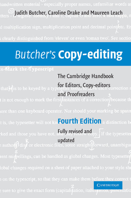 Butcher's Copy-editing; The Cambridge Handbook for Editors, Copy-editors and Proofreaders (Hardback) 9780521847131