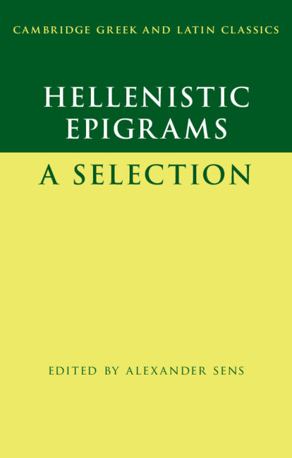 Hellenistic Epigrams; A Selection (Hardback) 9780521849555