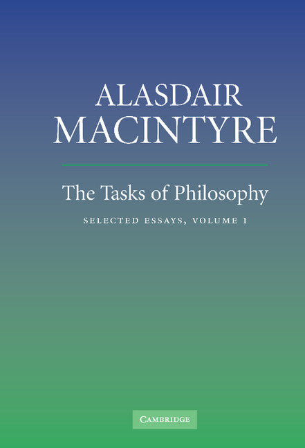 The Tasks of Philosophy: Volume 1; Selected Essays (Hardback) 9780521854375