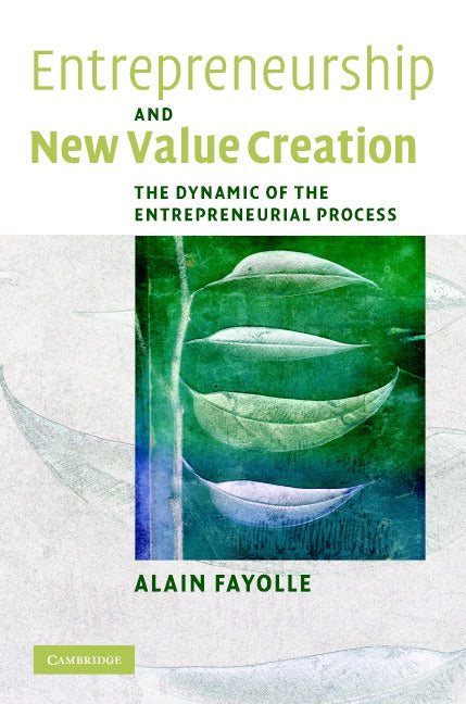 Entrepreneurship and New Value Creation; The Dynamic of the Entrepreneurial Process (Hardback) 9780521855181