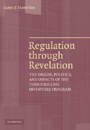 Regulation through Revelation; The Origin, Politics, and Impacts of the Toxics Release Inventory Program (Paperback) 9780521389891