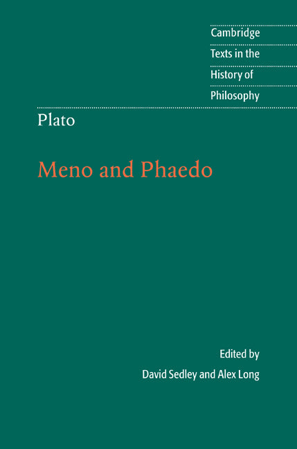 Plato: Meno and Phaedo (Hardback) 9780521859479