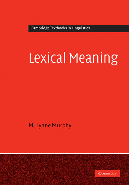 Lexical Meaning (Hardback) 9780521860314