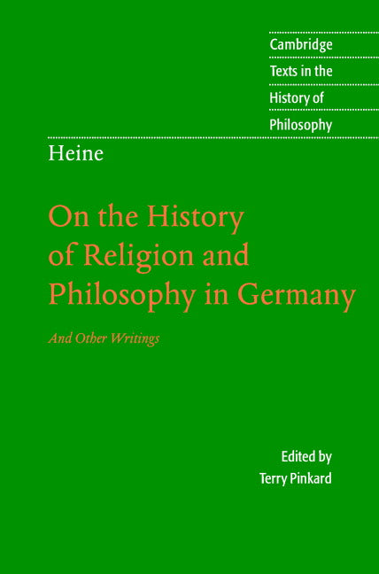 Heine: 'On the History of Religion and Philosophy in Germany' (Hardback) 9780521861298