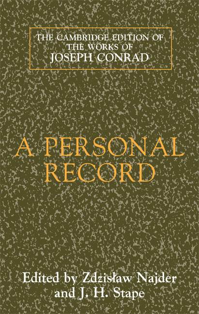 A Personal Record (Hardback) 9780521861762