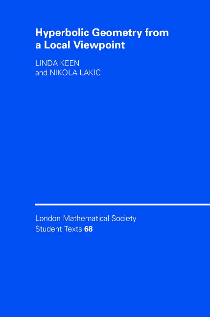 Hyperbolic Geometry from a Local Viewpoint (Hardback) 9780521863605