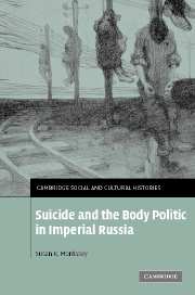 Suicide and the Body Politic in Imperial Russia (Paperback) 9780521349581