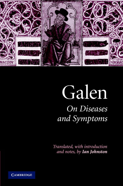 Galen: On Diseases and Symptoms (Hardback) 9780521865883