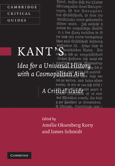 Kant's Idea for a Universal History with a Cosmopolitan Aim (Hardback) 9780521874632