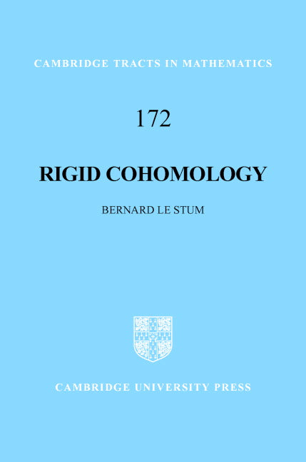 Rigid Cohomology (Hardback) 9780521875240