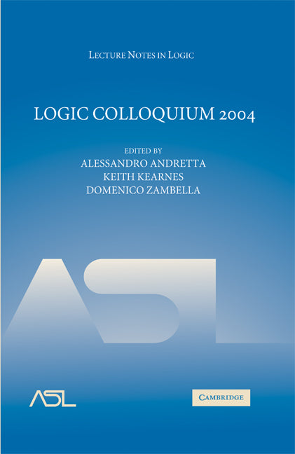 Logic Colloquium 2004 (Hardback) 9780521884242