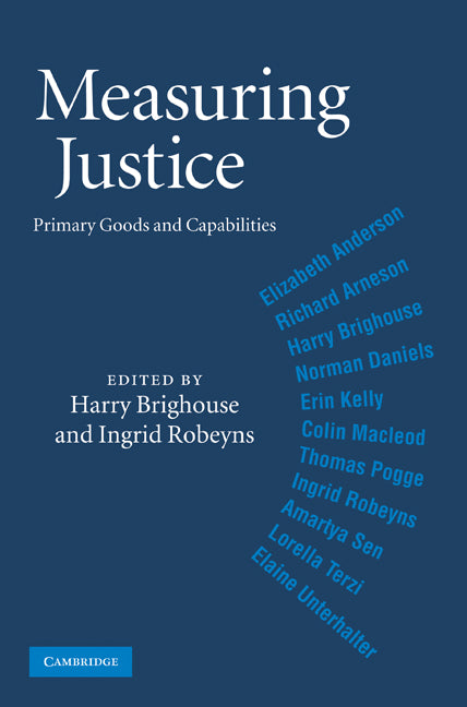 Measuring Justice; Primary Goods and Capabilities (Hardback) 9780521884518