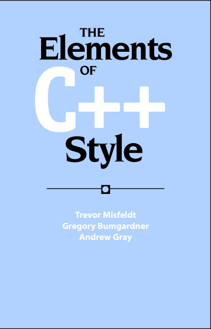 The Elements of C++ Style (Paperback) 9780521893084