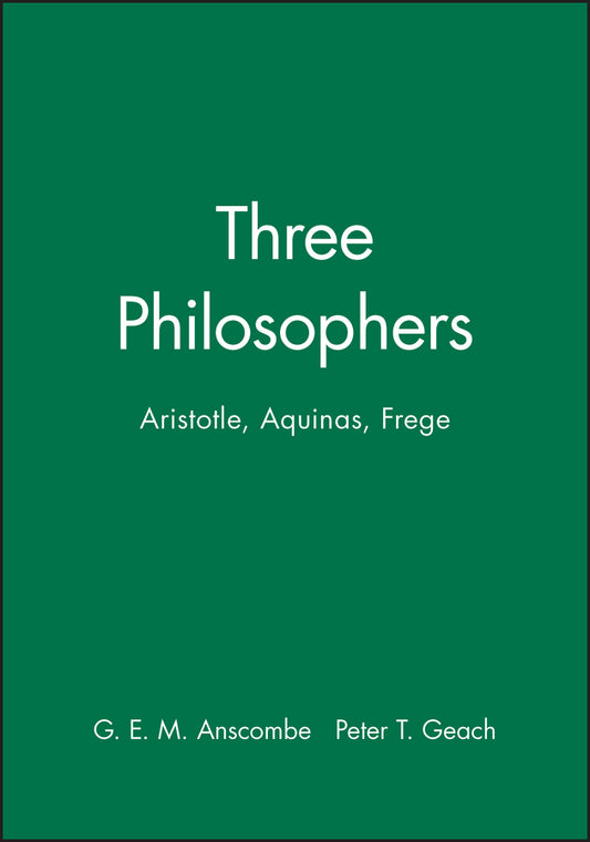 Three Philosophers (Hardback) 9780631070306